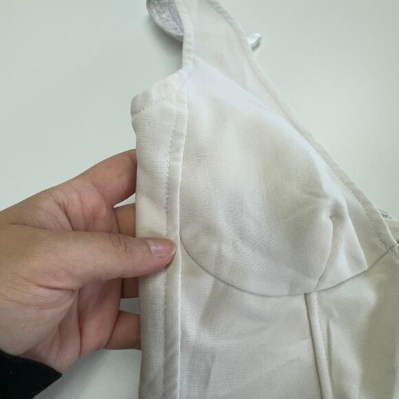 Bardot Top Womens 2 X Small White Bronte Corset Cropped - Picture 13 of 13